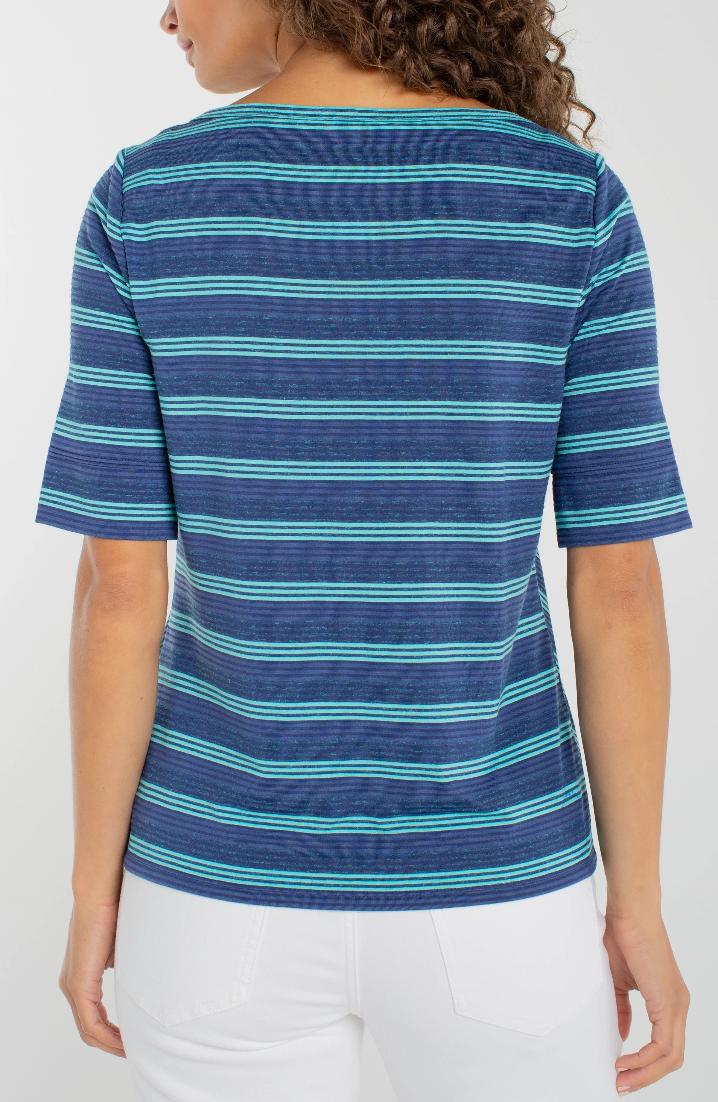 1/2 SLEEVE BOATNECK KNIT TOP - Image 2