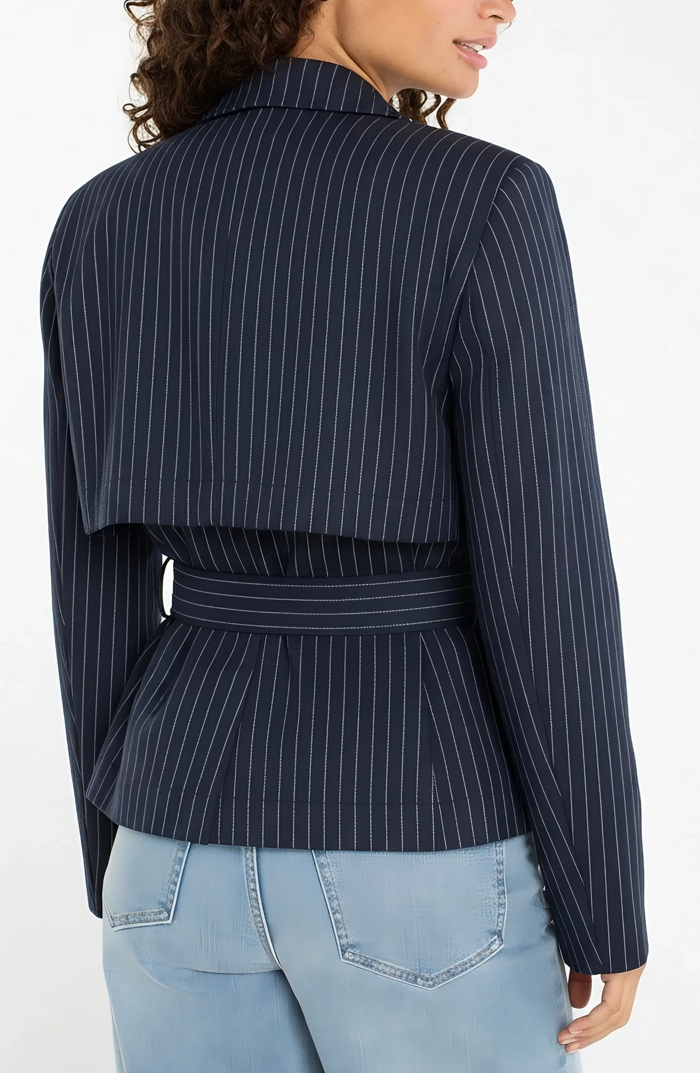 cropped trench jacket - Image 4