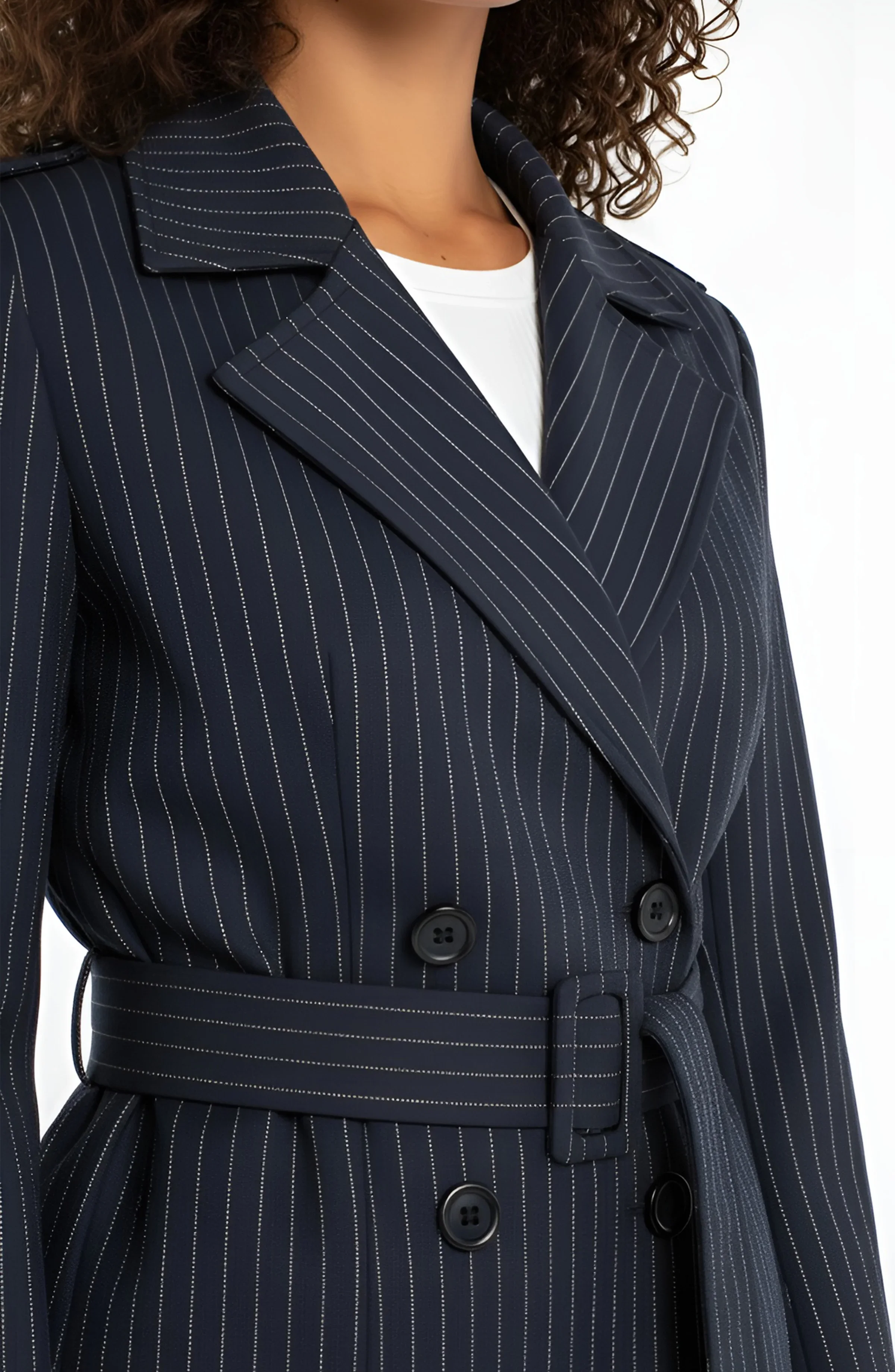 cropped trench jacket - Image 3