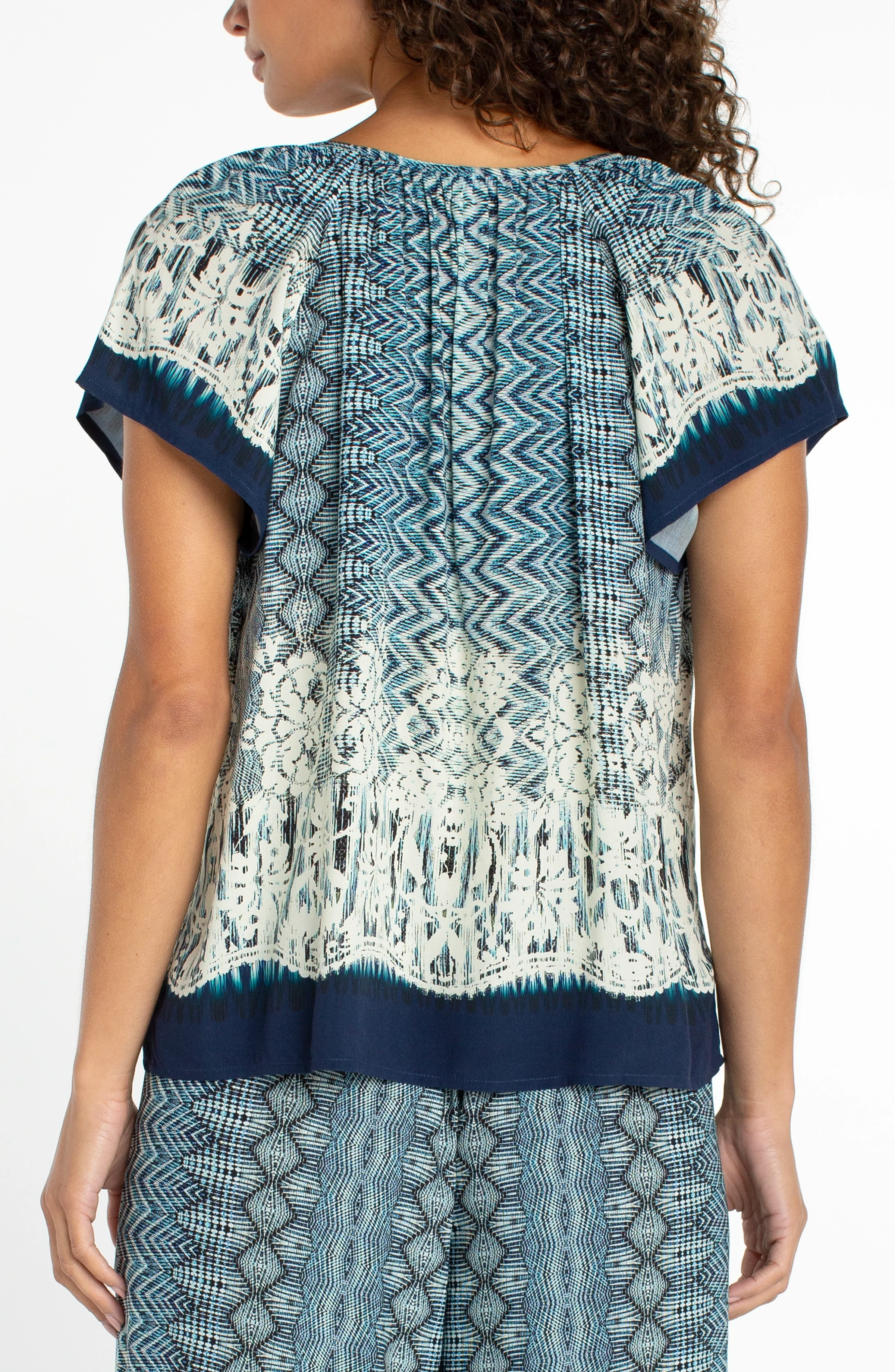WOVEN TOP WITH FRONT TIE - Image 2