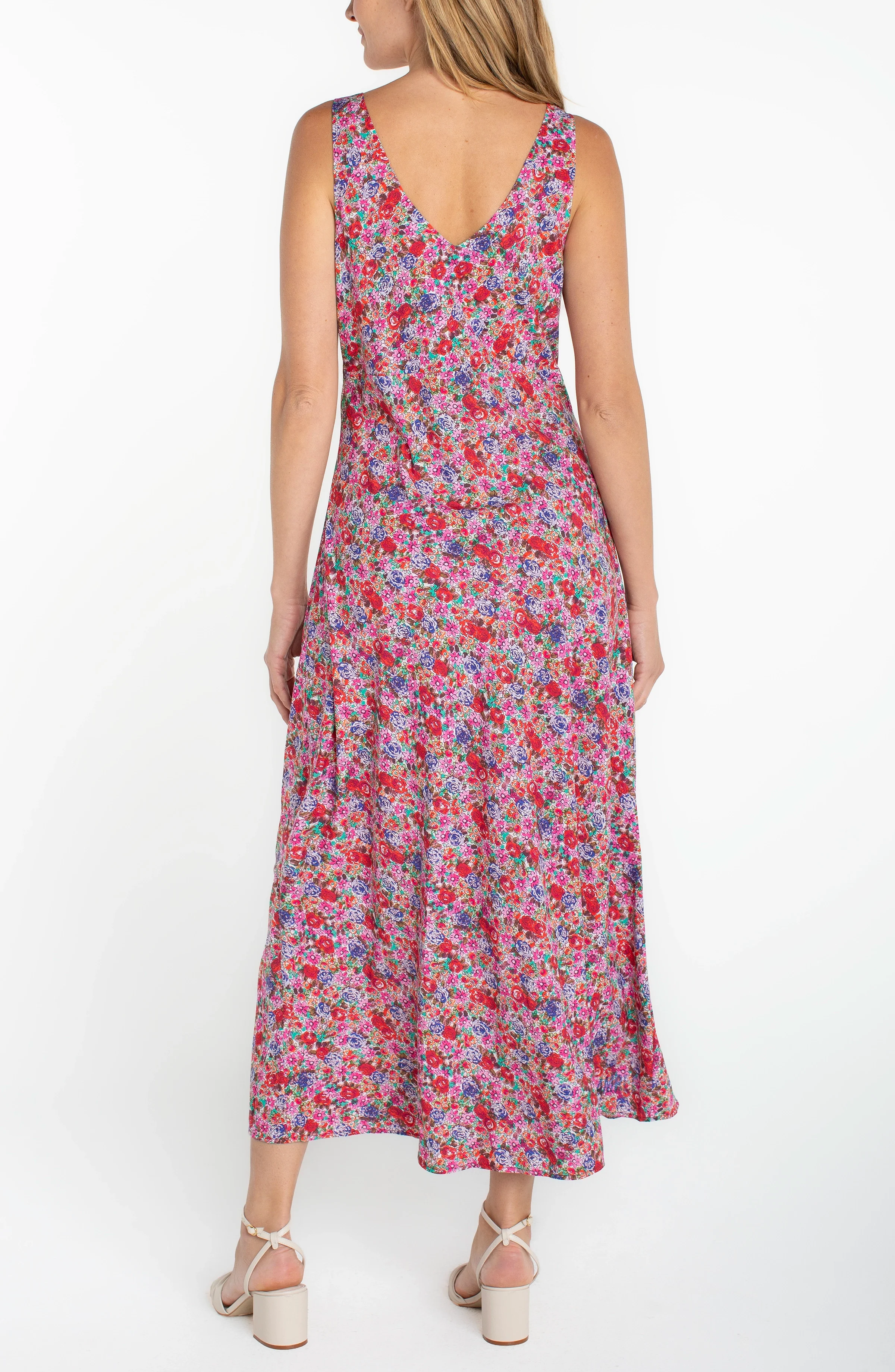 sleeveless ruffle front woven maxi dress - Image 3